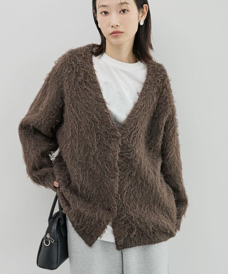 AMERICAN HOLIC「カールシャギーカーディガン」|カーディガン|Brown