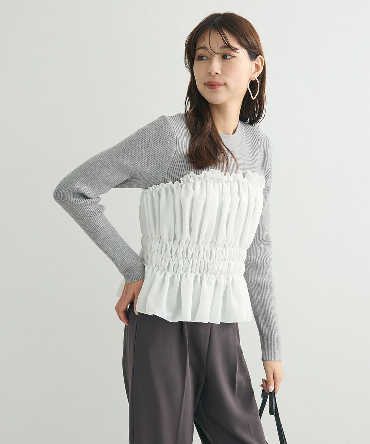 Green Parks「・swing by ビスチェレイヤーハイネックニット」|ニット・セーター|