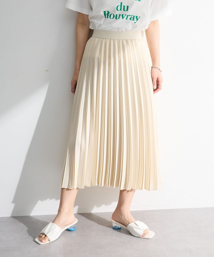 Green Parks「微光沢 プリーツスカート」|スカート|