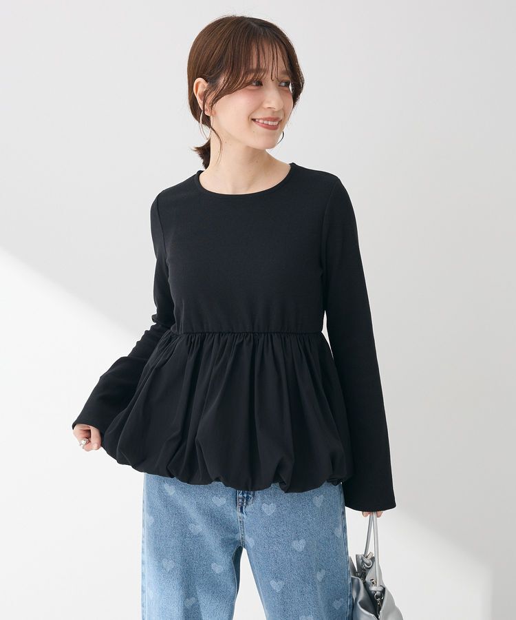 Green Parks「・SUGAR SPOON 裾バルーンプルオーバー」|Tシャツ・カットソー|Black