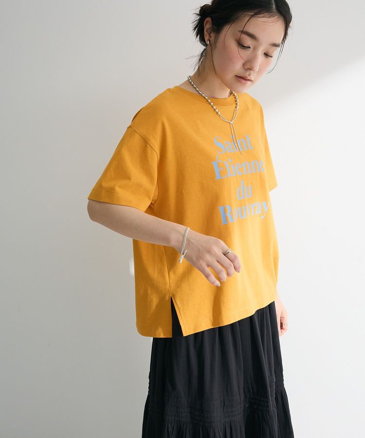 Green Parks「多段フェミニンロゴボックスTシャツ」|Tシャツ・カットソー|Orange
