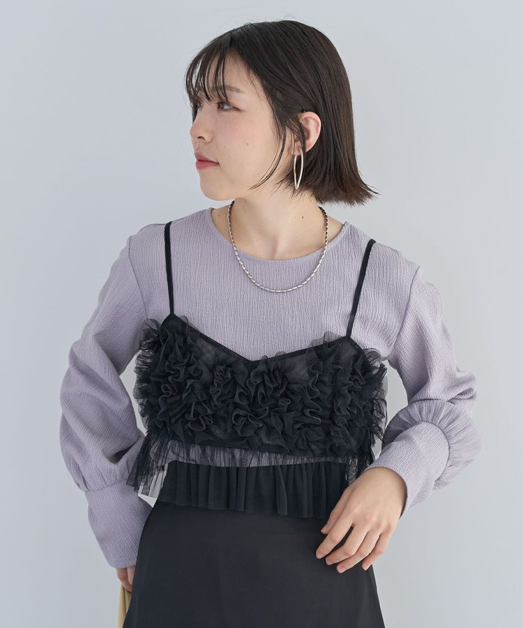 Green Parks「SET2点チュールビスチェ+表面感プルオーバー」|スウェット・ジャージ|