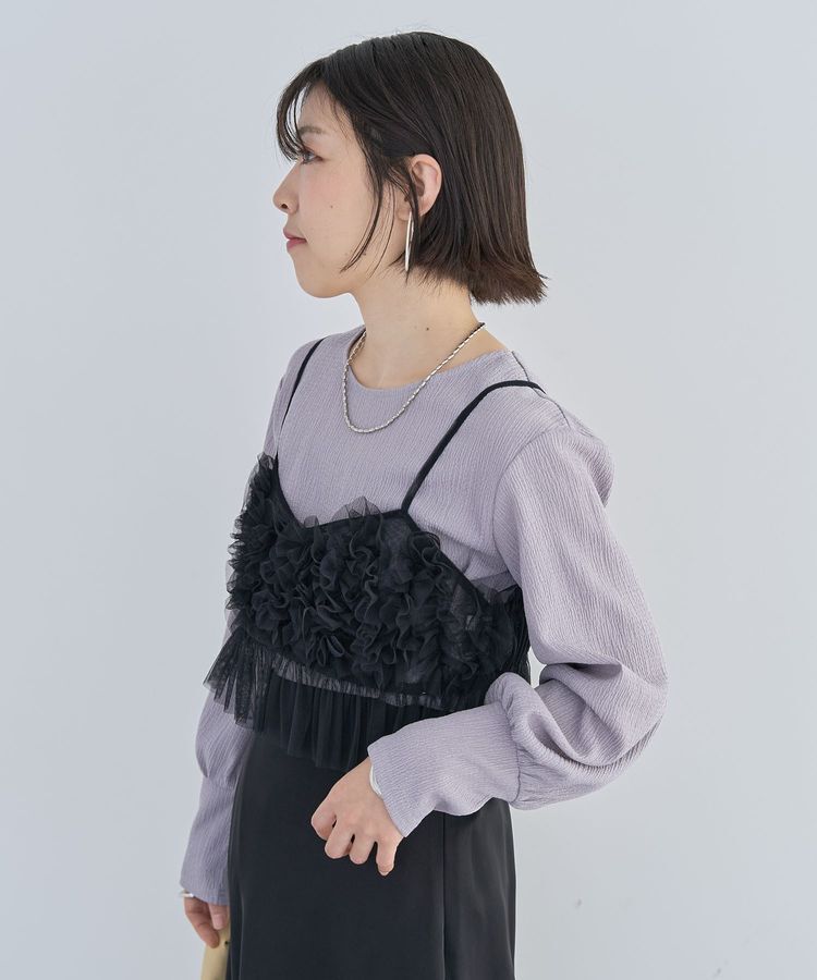 Green Parks「SET2点チュールビスチェ+表面感プルオーバー」|スウェット・ジャージ|