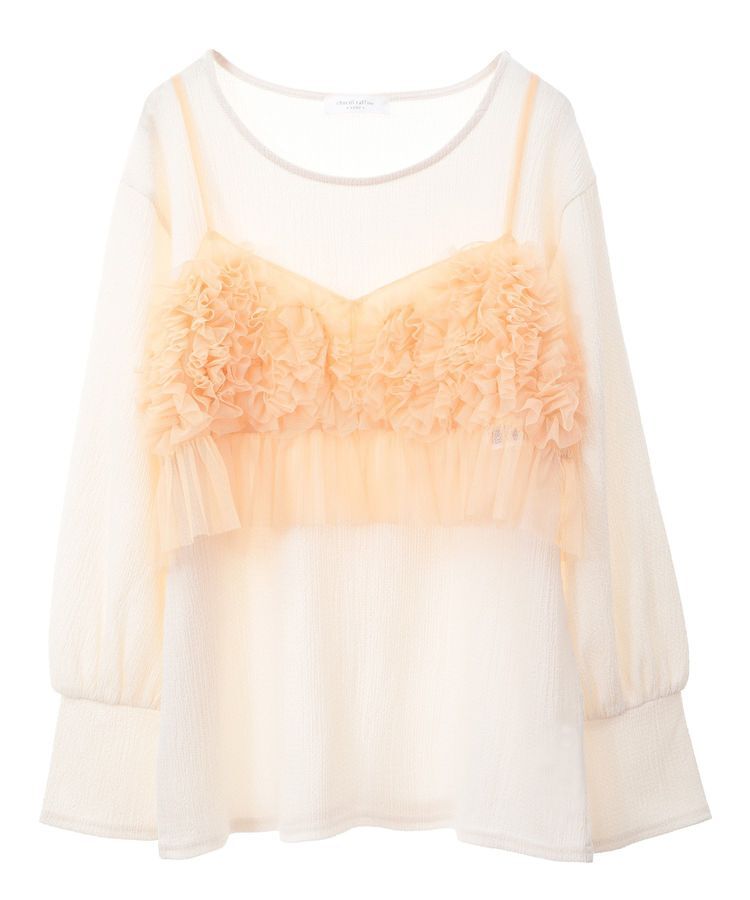 Green Parks「SET2点チュールビスチェ+表面感プルオーバー」|スウェット・ジャージ|