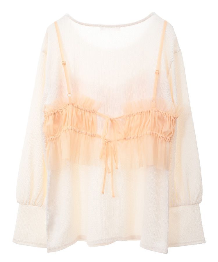 Green Parks「SET2点チュールビスチェ+表面感プルオーバー」|スウェット・ジャージ|