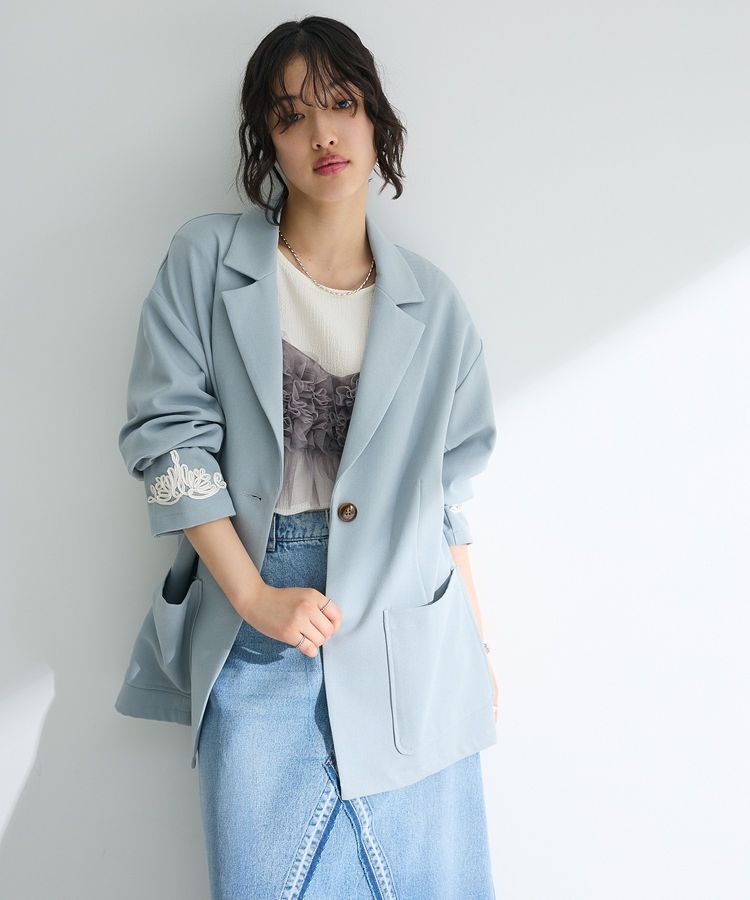 Green Parks「SET2点チュールビスチェ+表面感プルオーバー」|スウェット・ジャージ|