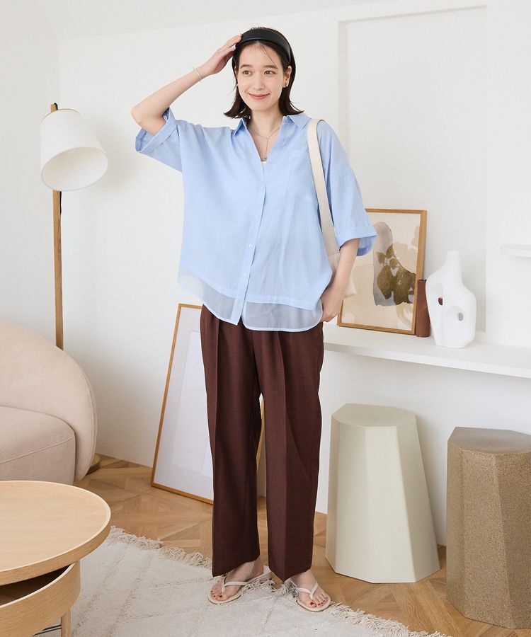 Green Parks「・ELENCARE DUE リネンライク2タックパンツ」|その他|