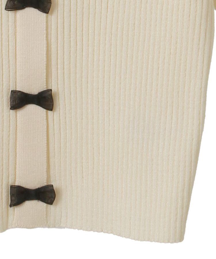 Green Parks「・swing by フロントリボンリブニット」|ニット・セーター|