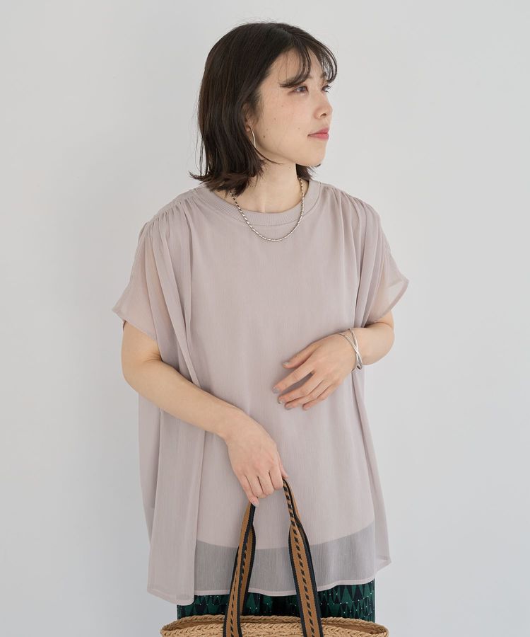 Green Parks「楊柳ドッキングフレンチプルオーバー」|Tシャツ・カットソー|