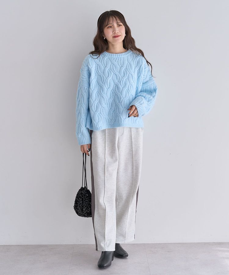 Green Parks「ふわふわケーブルニットプルオーバー」|ニット・セーター|