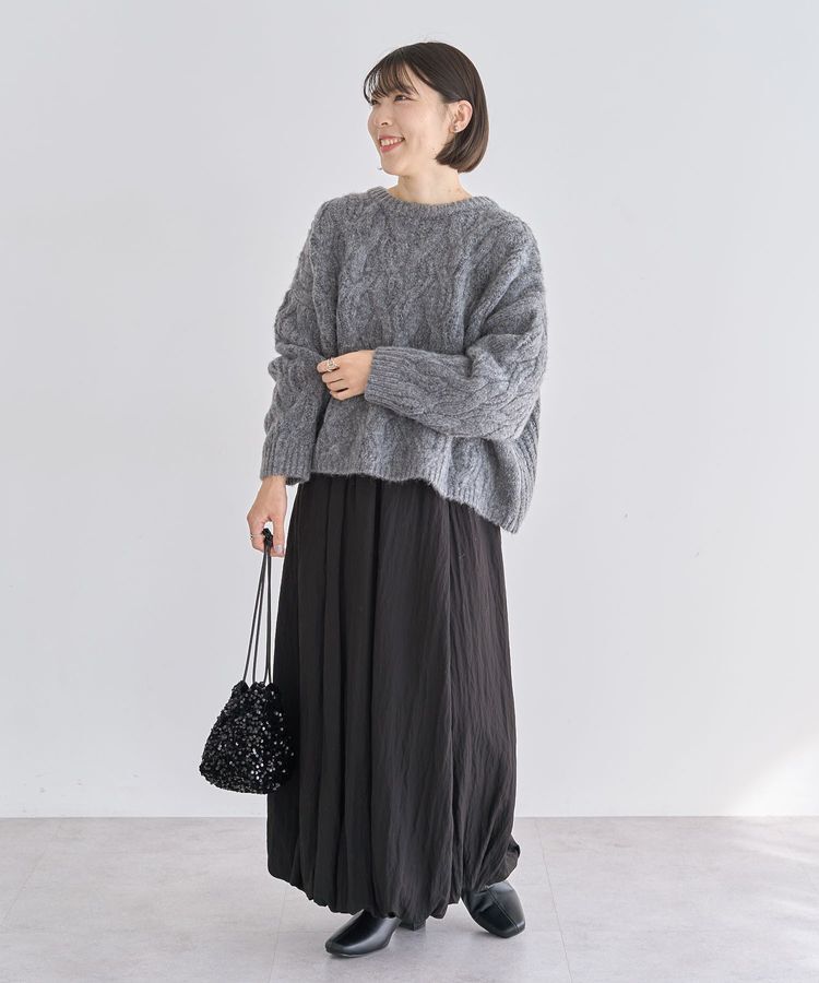 Green Parks「ふわふわケーブルニットプルオーバー」|ニット・セーター|