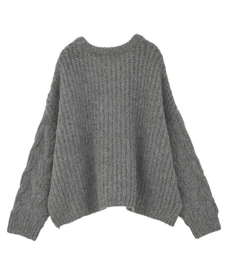 Green Parks「ふわふわケーブルニットプルオーバー」|ニット・セーター|