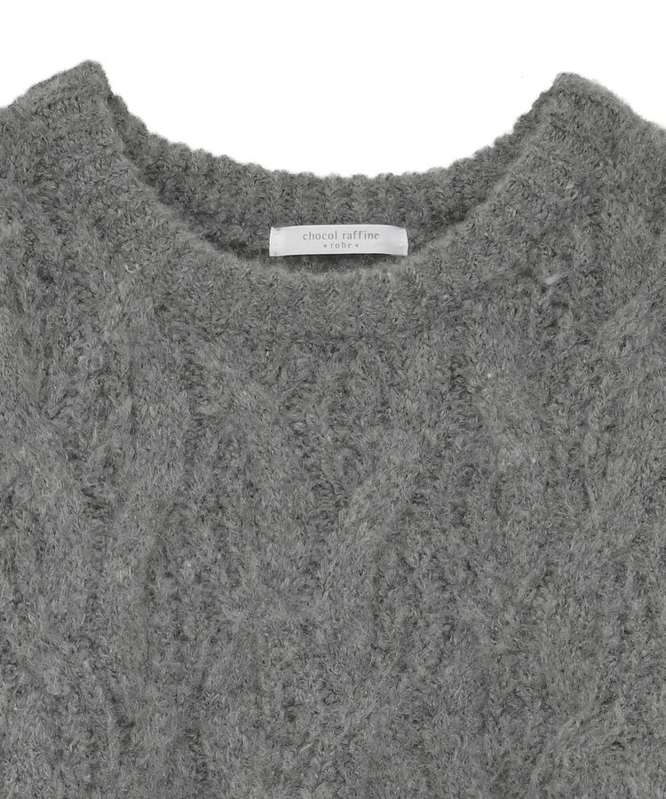 Green Parks「ふわふわケーブルニットプルオーバー」|ニット・セーター|