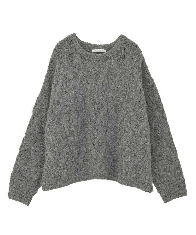 Green Parks「ふわふわケーブルニットプルオーバー」|ニット・セーター|