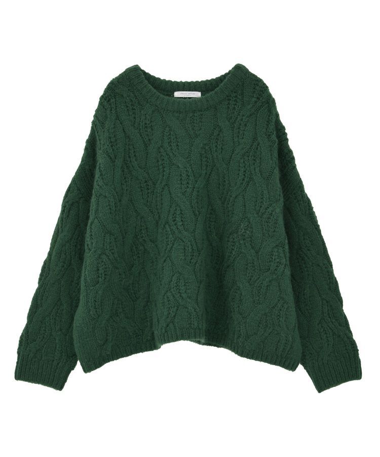 Green Parks「ふわふわケーブルニットプルオーバー」|ニット・セーター|