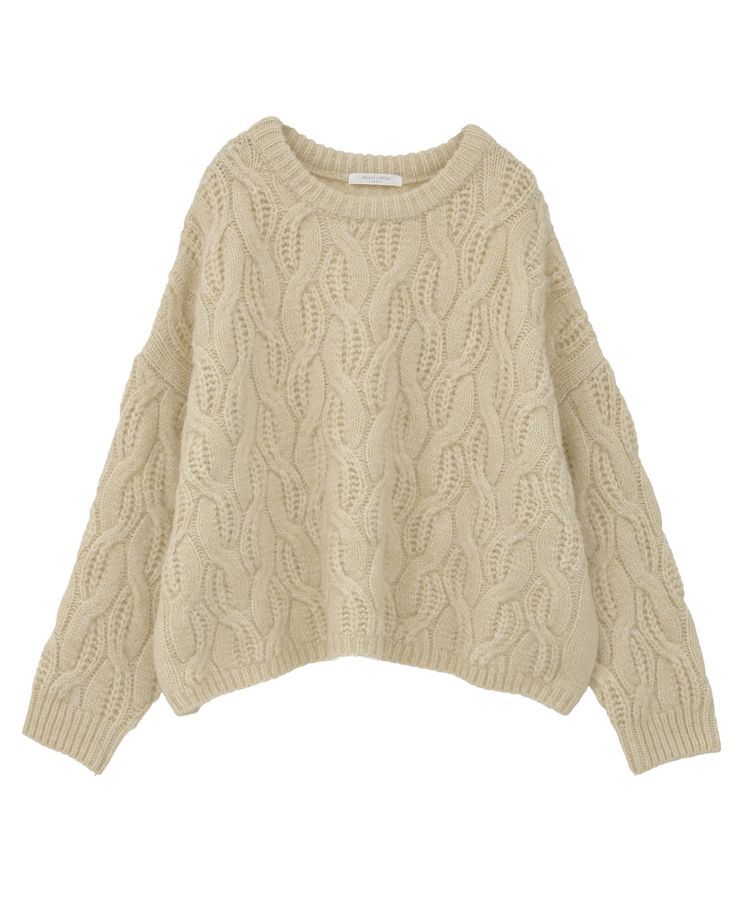 Green Parks「ふわふわケーブルニットプルオーバー」|ニット・セーター|