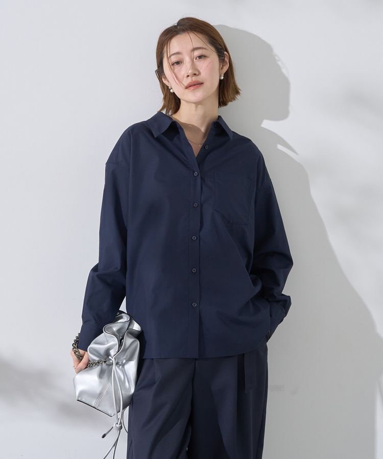 YECCA VECCA「イージーケアオーバーシャツ」|シャツ・ブラウス|Navy