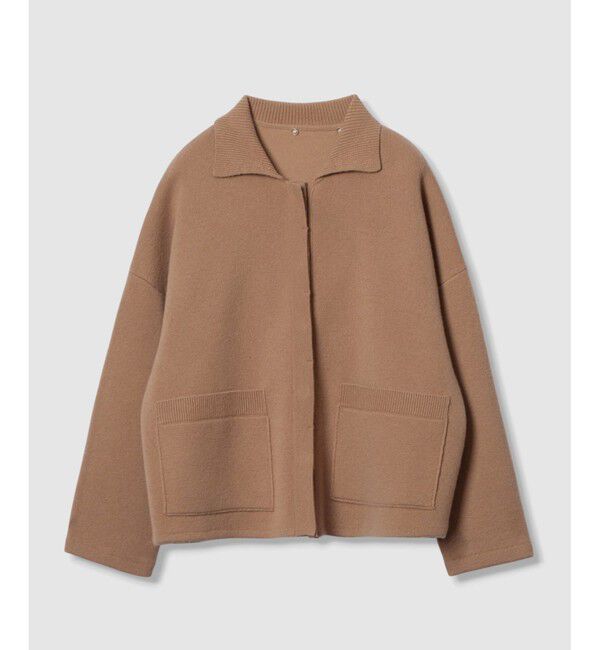 LOULOU WILLOUGHBY「【LOULOU WILLOUGHBY】ファー衿ニットショートコート」|ダッフルコート|