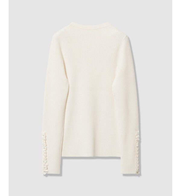 LOULOU WILLOUGHBY「【LOULOU WILLOUGHBY】フリルスリットプルオーバー」|ニット・セーター|