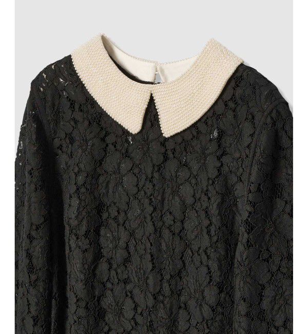 LOULOU WILLOUGHBY「【LOULOU WILLOUGHBY】パールネックレースワンピース」|ワンピース|