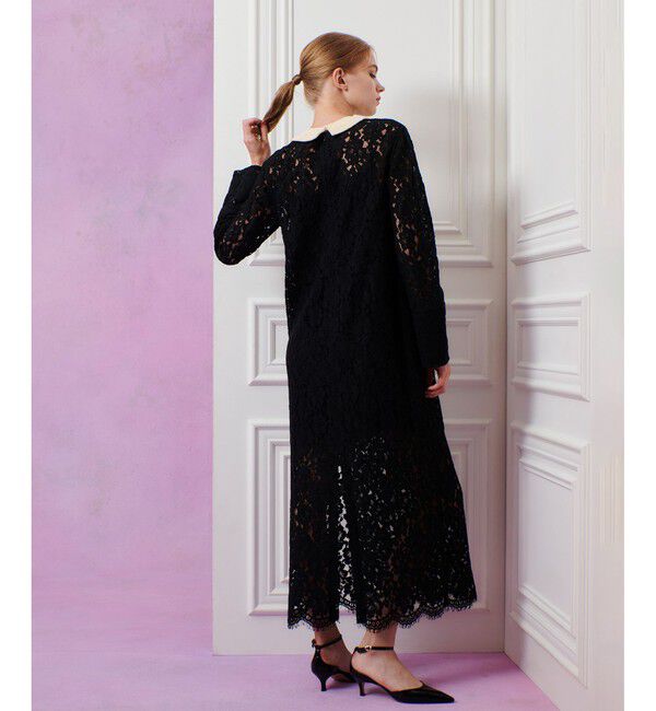 LOULOU WILLOUGHBY「【LOULOU WILLOUGHBY】パールネックレースワンピース」|ワンピース|