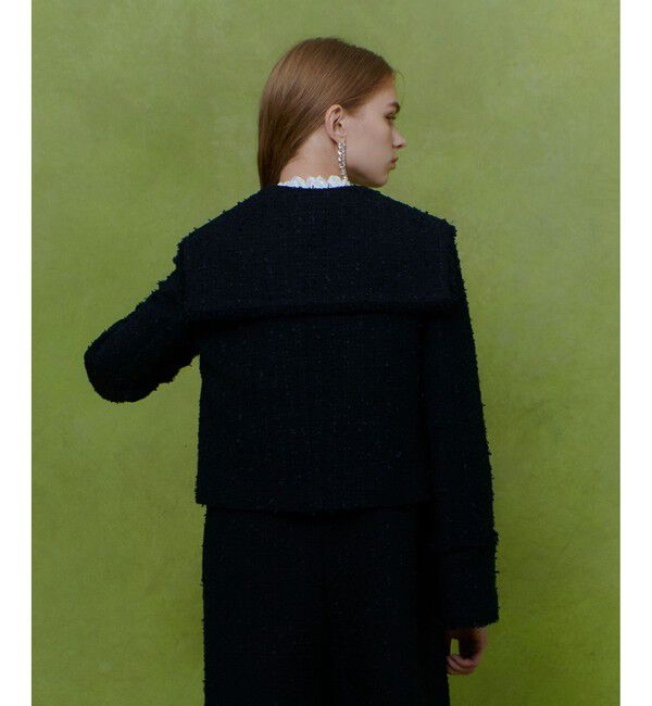 LOULOU WILLOUGHBY「【LOULOU WILLOUGHBY】ファンシーツイードセーラージャケット」|テーラードジャケット|