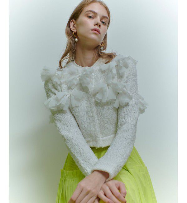 LOULOU WILLOUGHBY「【LOULOU WILLOUGHBY】ペタルパピヨンカーディガン」|カーディガン|