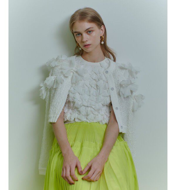 LOULOU WILLOUGHBY「【LOULOU WILLOUGHBY】ペタルパピヨンカーディガン」|カーディガン|