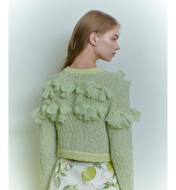 LOULOU WILLOUGHBY「【LOULOU WILLOUGHBY】ペタルパピヨンカーディガン」|カーディガン|