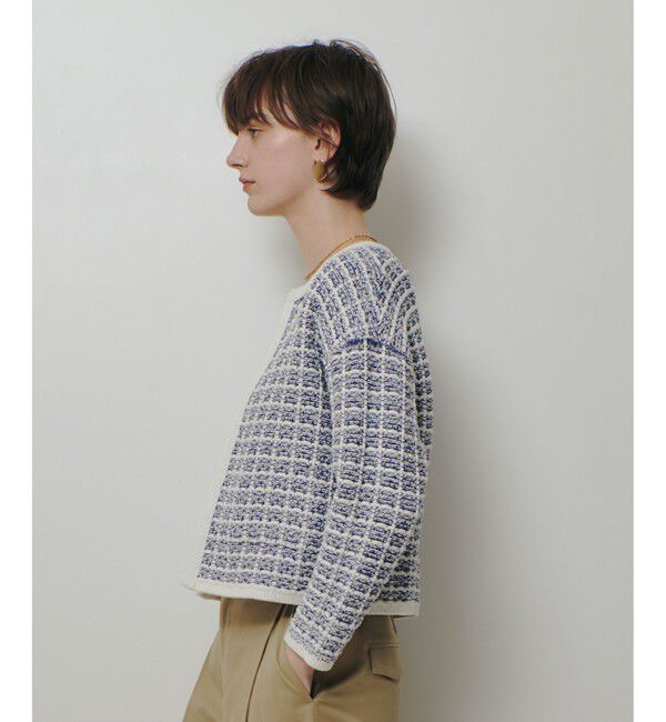 allureville「リバーシブルツィードカーディガン」|カーディガン|