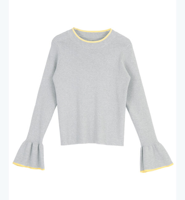 titivate「クルーネックベルスリーブニット」|ニット・セーター|