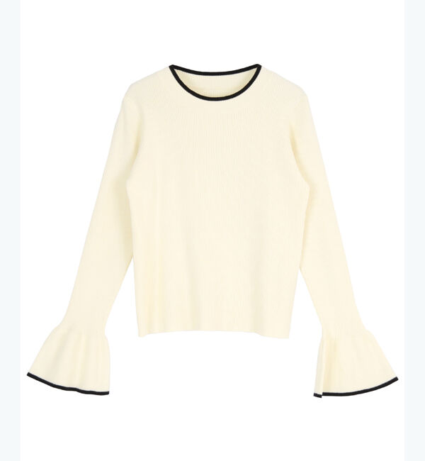 titivate「クルーネックベルスリーブニット」|ニット・セーター|