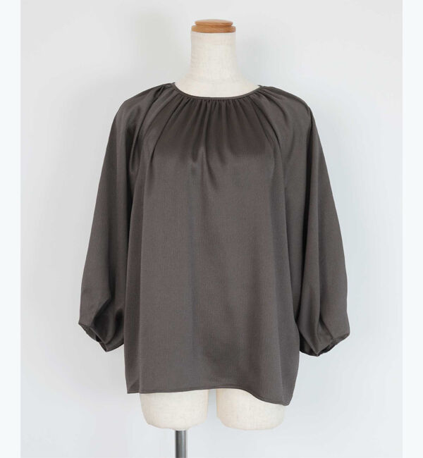 ur's「サテンギャザーブラウス」|シャツ・ブラウス|