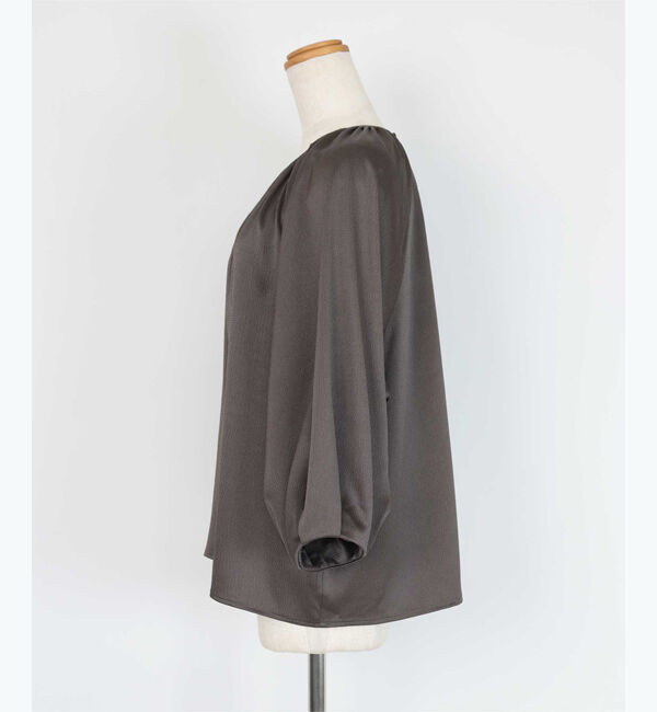 ur's「サテンギャザーブラウス」|シャツ・ブラウス|