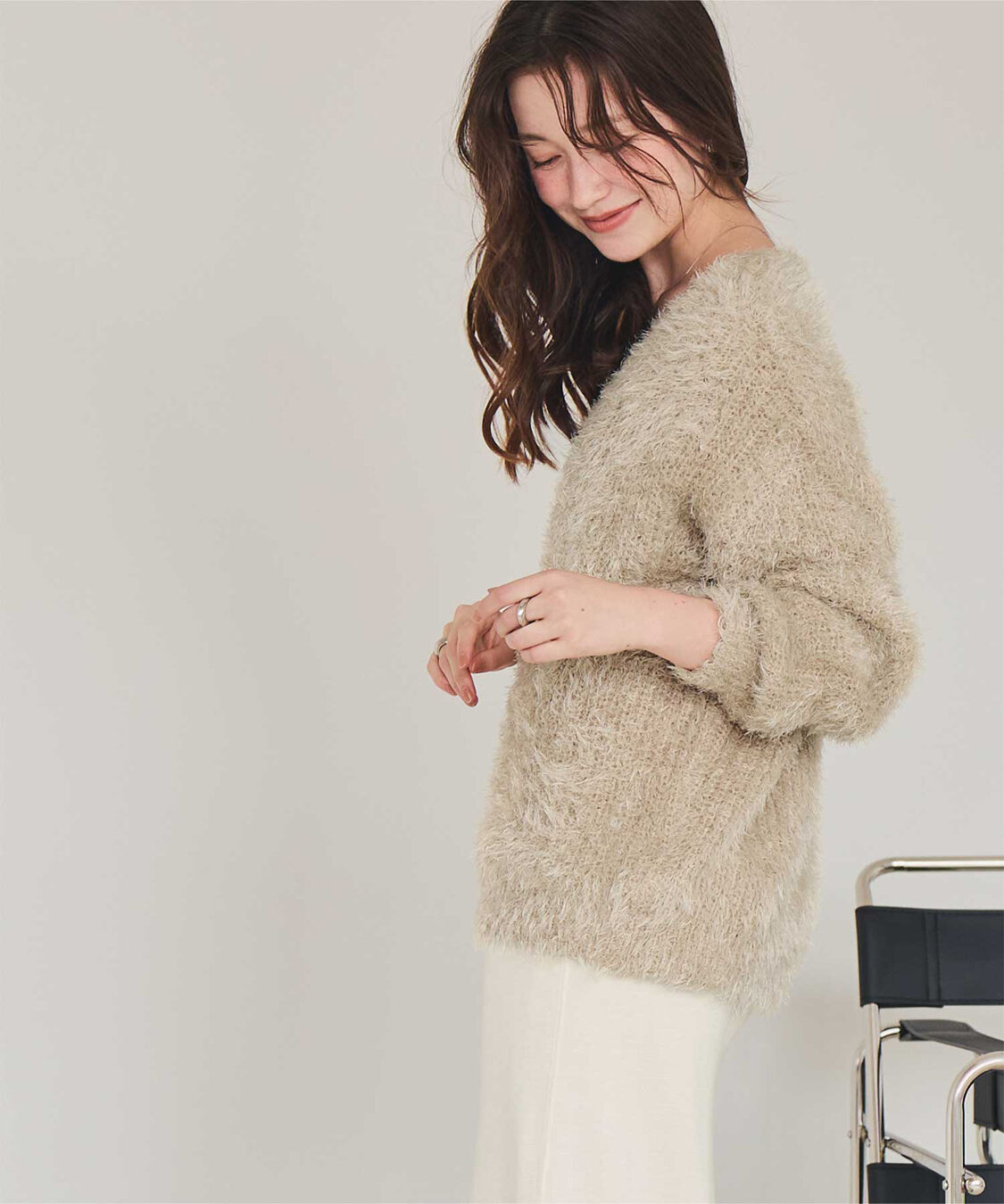 titivate「エアリーシャギーニットカーディガン」|カーディガン|