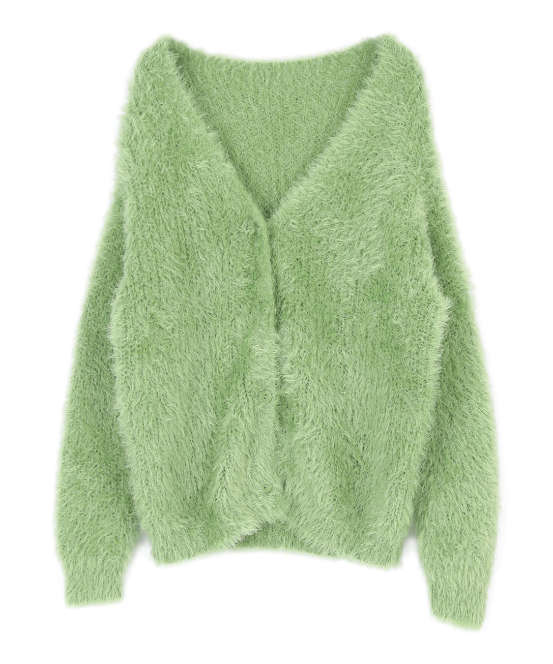 titivate「エアリーシャギーニットカーディガン」|カーディガン|グリーン