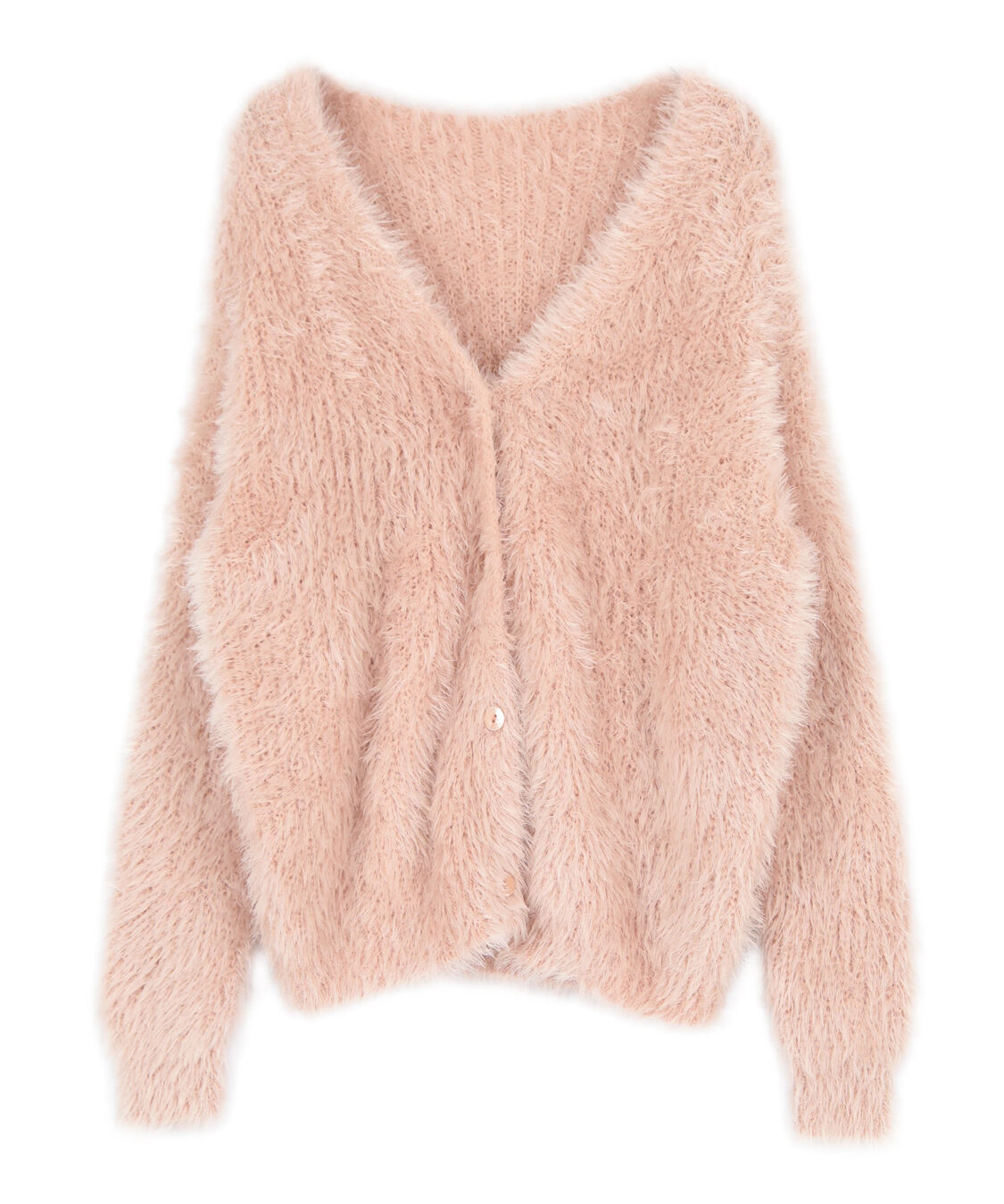 titivate「エアリーシャギーニットカーディガン」|カーディガン|ピンク