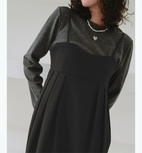 titivate「コクーンシルエットキャミソールワンピース」|ワンピース|