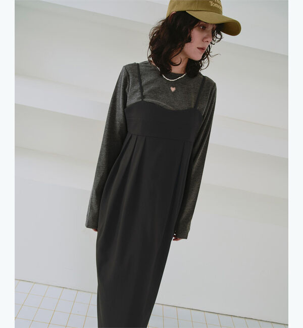 titivate「コクーンシルエットキャミソールワンピース」|ワンピース|