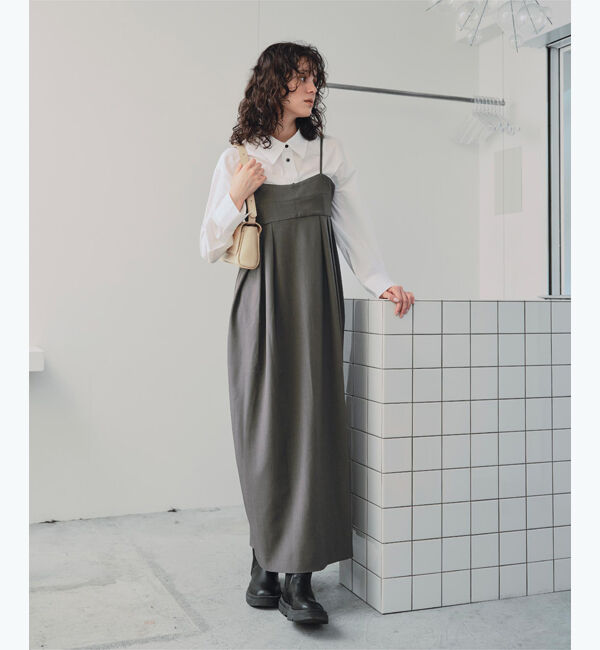 titivate「コクーンシルエットキャミソールワンピース」|ワンピース|
