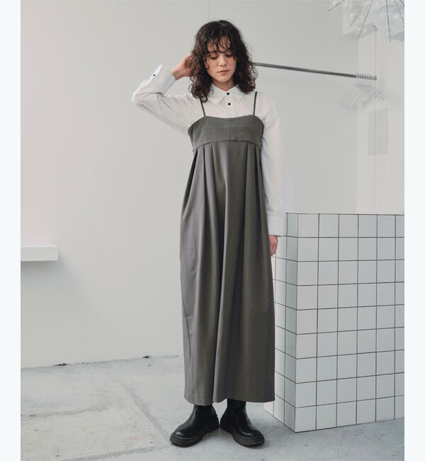 titivate「コクーンシルエットキャミソールワンピース」|ワンピース|