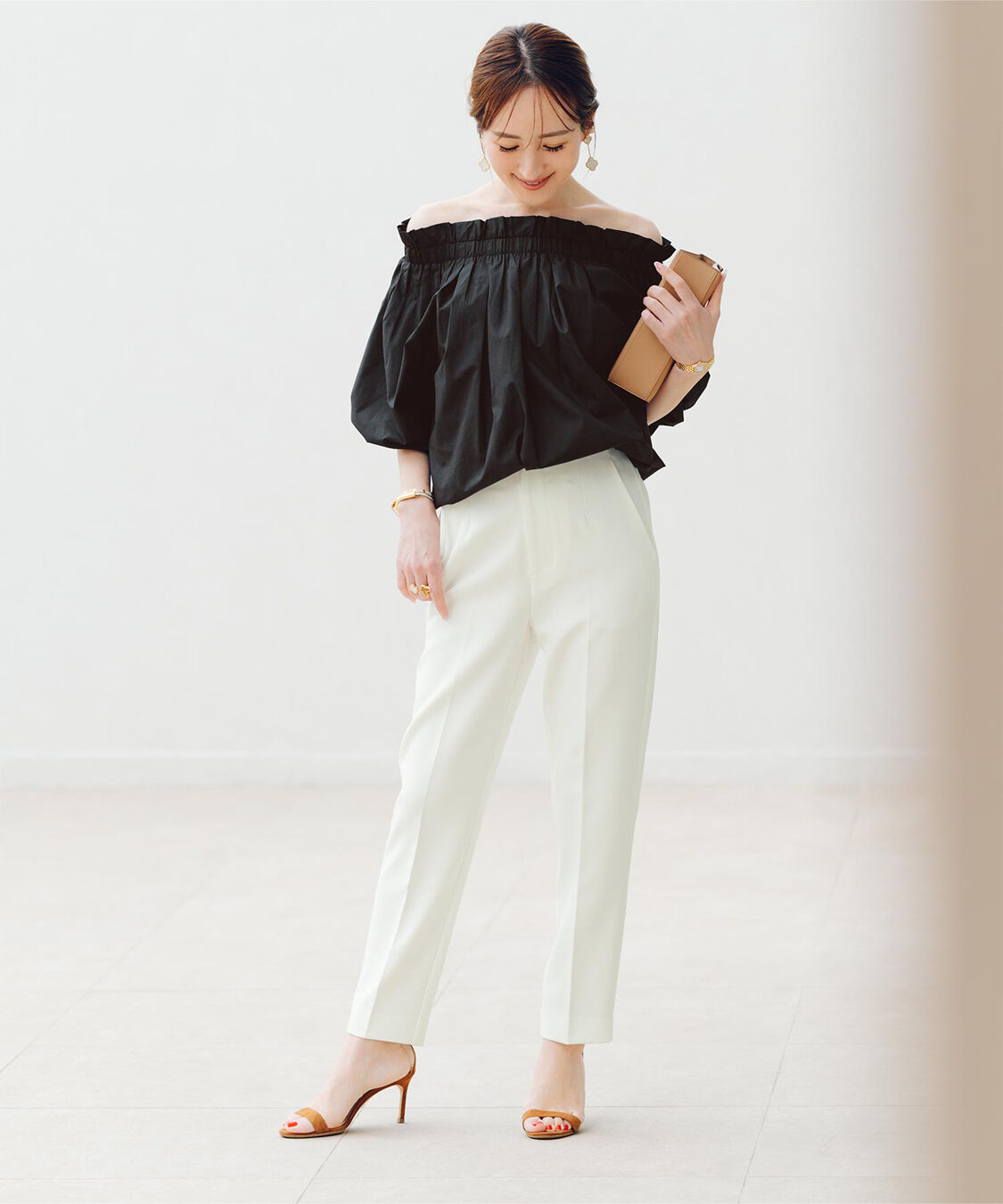 ur's「【星玲奈さんコラボアイテム】ハイウエストスリムパンツ」|スラックス|