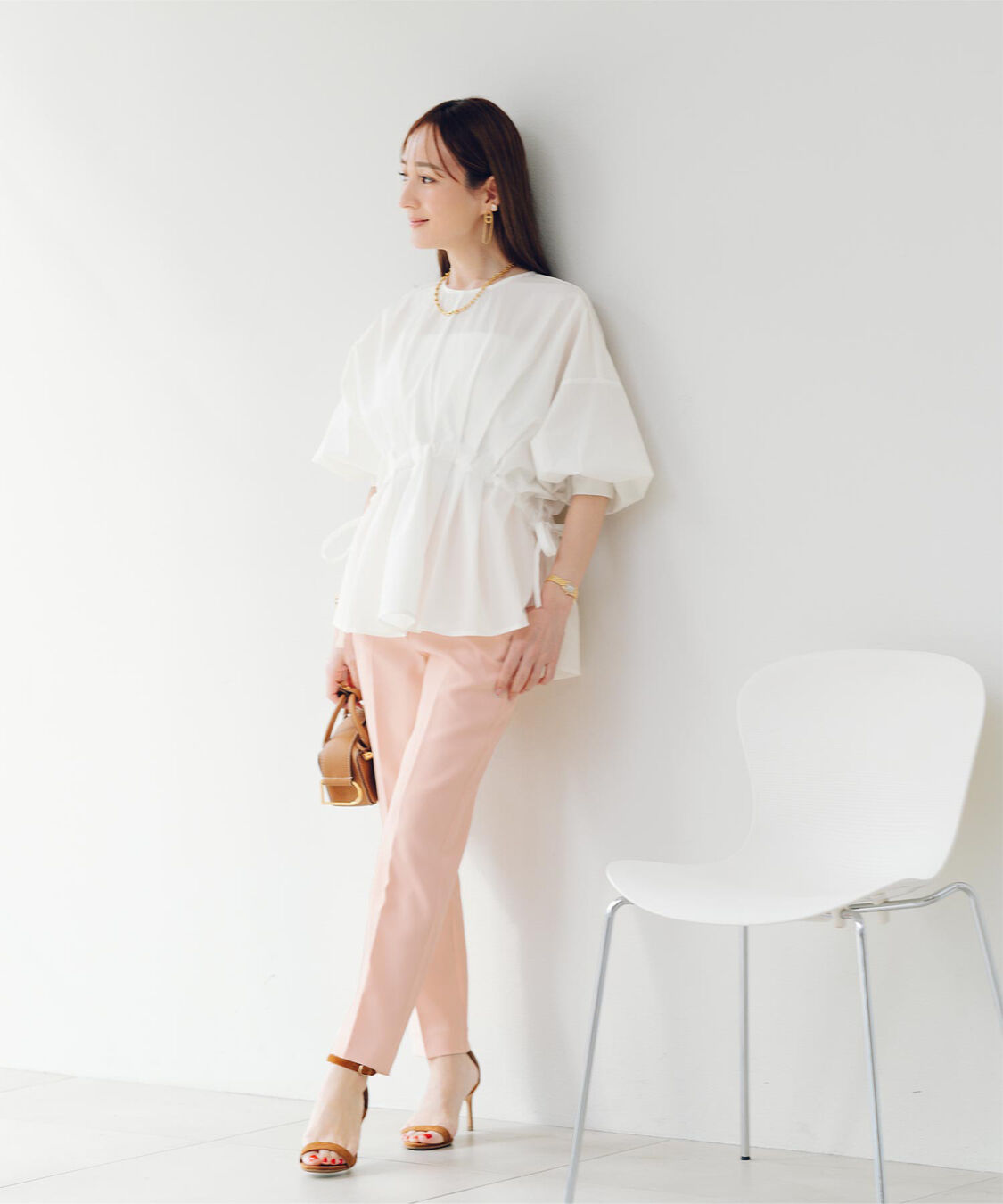 ur's「【星玲奈さんコラボアイテム】ハイウエストスリムパンツ」|スラックス|