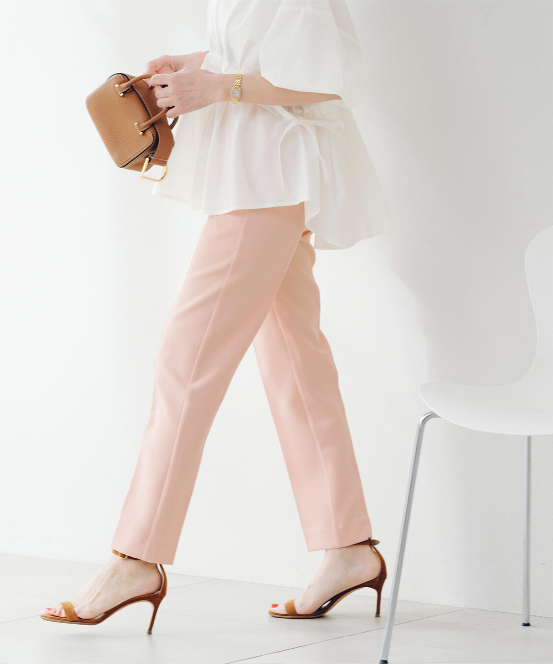 ur's「【星玲奈さんコラボアイテム】ハイウエストスリムパンツ」|スラックス|