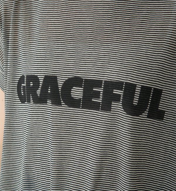  「ミジンボーダーロゴプリントTシャツ」|Tシャツ・カットソー|