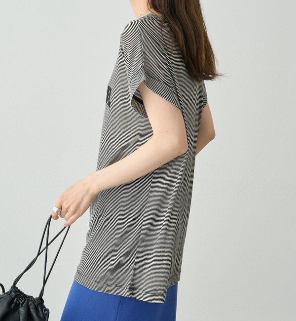  「ミジンボーダーロゴプリントTシャツ」|Tシャツ・カットソー|