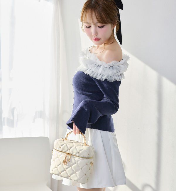  「WEB限定/チャーム付きキルティングバニティバッグ」|ショルダー・メッセンジャー|