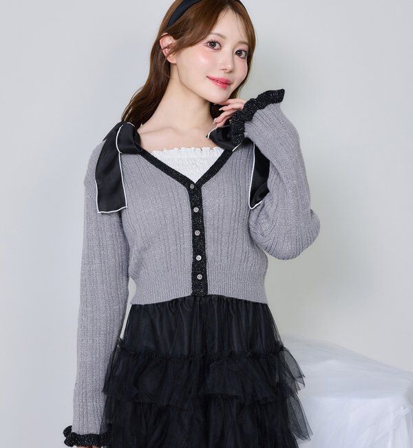  「配色カーディガン」|ニット・セーター|