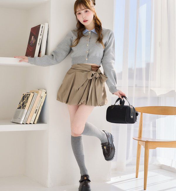  「【サイズ展開あり】バルーンミニスカート／パッチつき」|スカート|