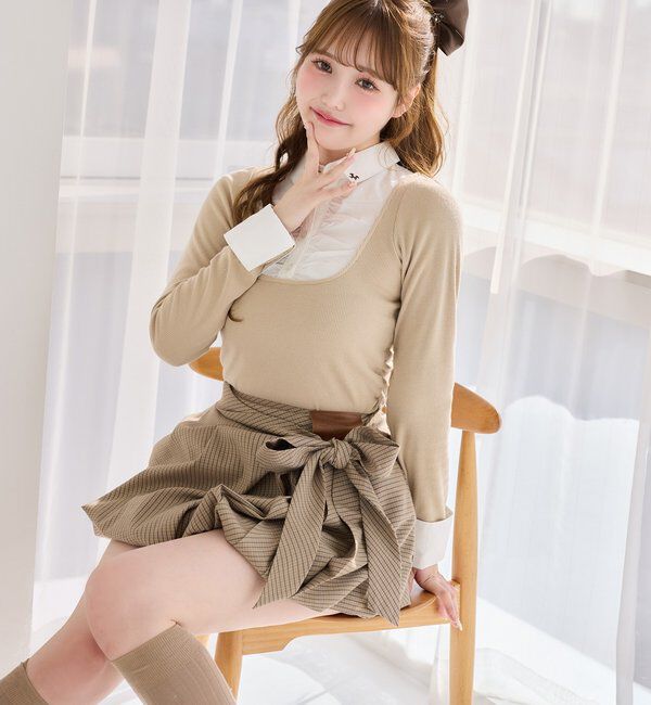  「【サイズ展開あり】バルーンミニスカート／パッチつき」|スカート|